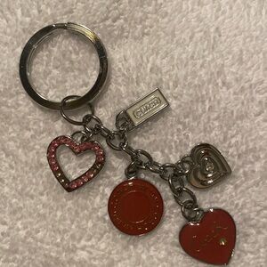 Coach Heart Keychain